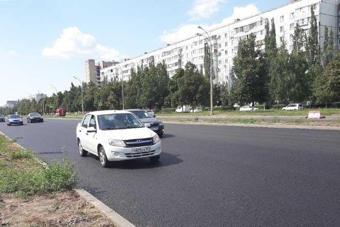 отремонтированная дорога в Автозаводском районе