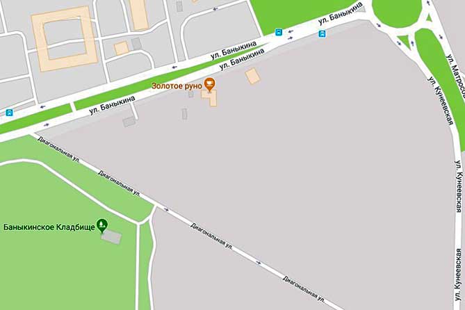 карта улиц в Центральном районе Баныкина Диагональна Кунеевская