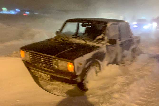 автодорога Тольятти-Подстепки замело снегом