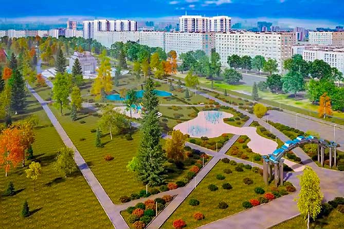 проект сквера на революционной к 50 летию автоваза