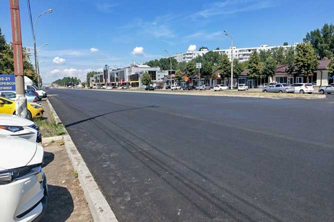 новый асфальт на улице Юбилейной