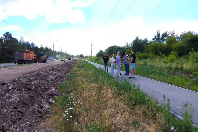 ремонт велодорожки вдоль улицы Родины