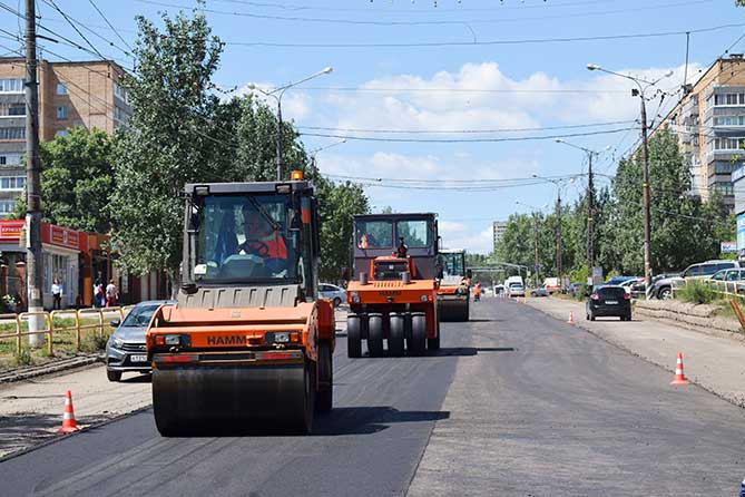ремонт дороги на улице Чайкиной