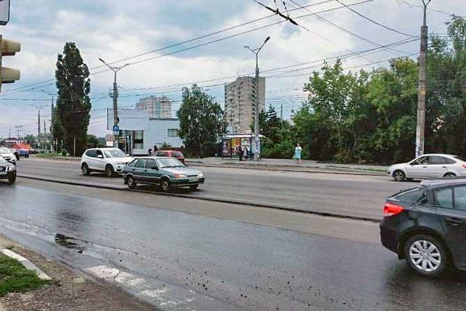 проезжая часть на Автозаводском шоссе