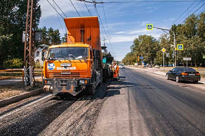 ремонт дорожного покрытия на улице Баныкина