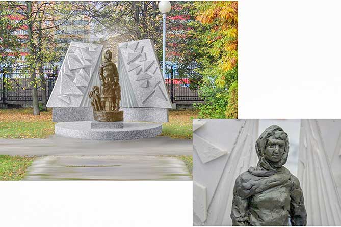 эскиз памятника Женщине-солдатке №3