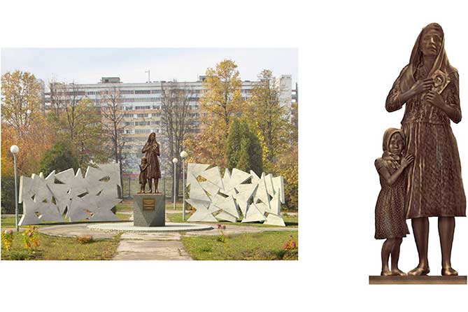 эскиз памятника Женщине-солдатке №1