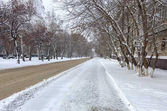 улица Карла Маркса зимой