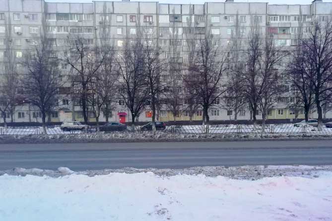 Дом 4А на улице Ворошилова зимой