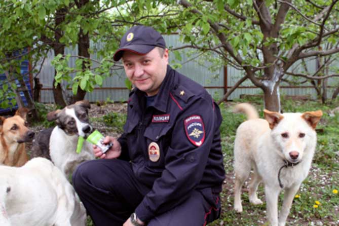 полицейский с собаками