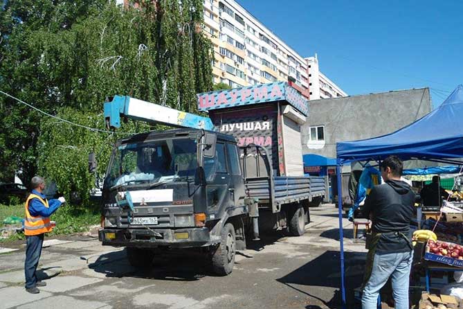 ликвидация незаконного павильона