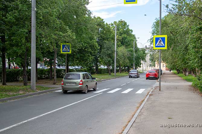 пешеходный переход на улице Жилина
