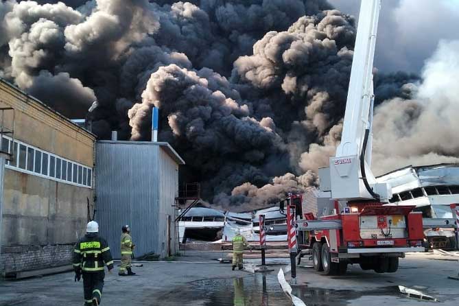 пожар в производественном здании