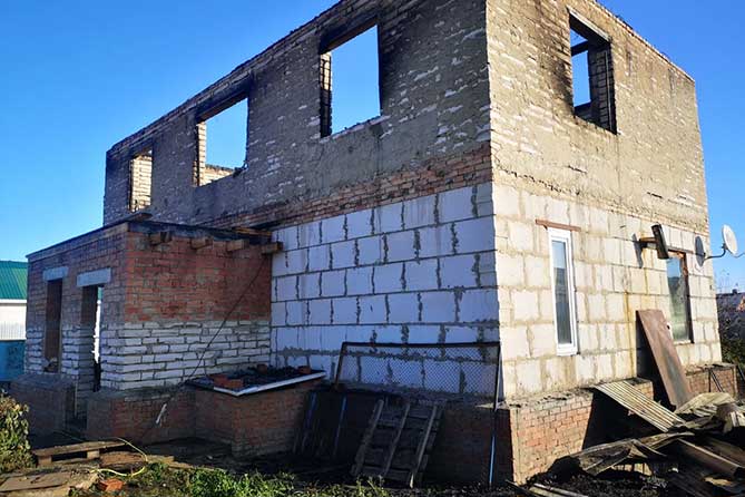 дом в Тимофеевке после пожара