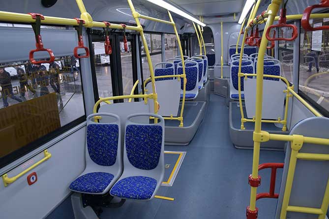 салон нового автобуса ЛиАЗ