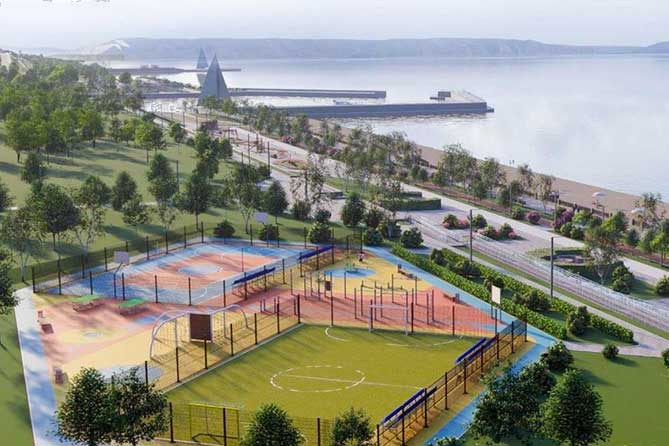 проект спортивных площадок на набережной Автозаводского района