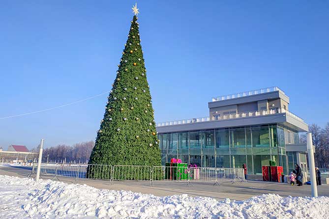 новогодняя елка в сквере 50-летия АВТОВАЗа