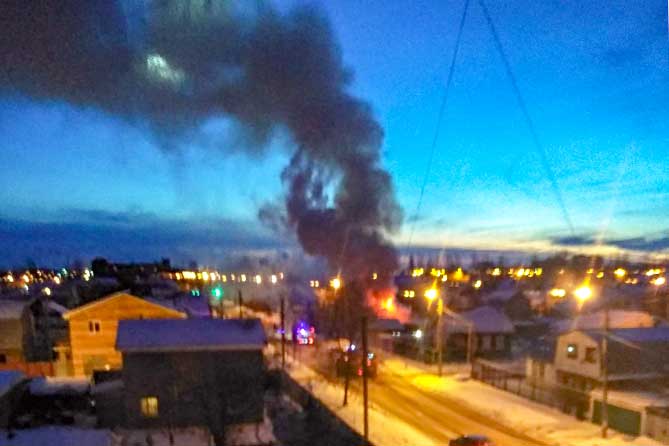пожар в доме на улице Кирова утром