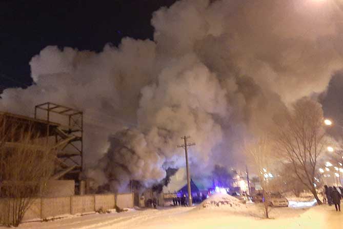 крупный пожар не мебельном производстве