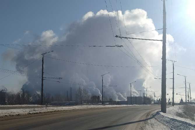 выбросы в атмосферу на Поволжском шоссе