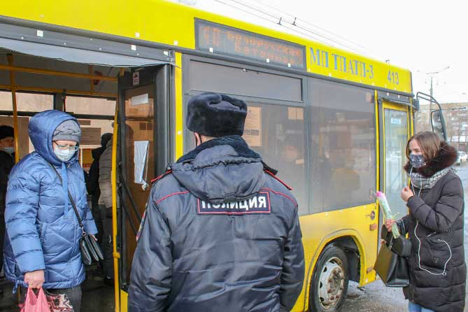 проверка масочного режима в автобусе