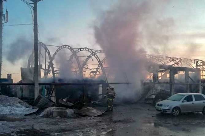 пожар в Тимофеевке на улице Октябрьской 1б
