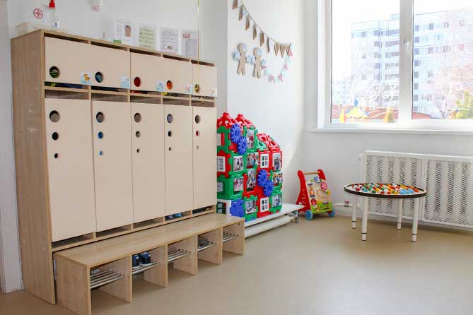шкафчики для одежды в детском саду