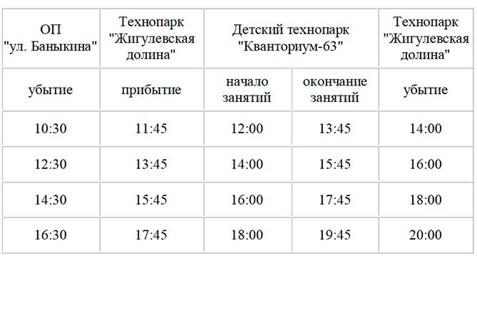 расписание движения автобуса №17