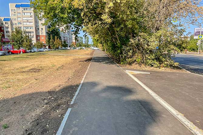 новый тротуар на улице Полякова