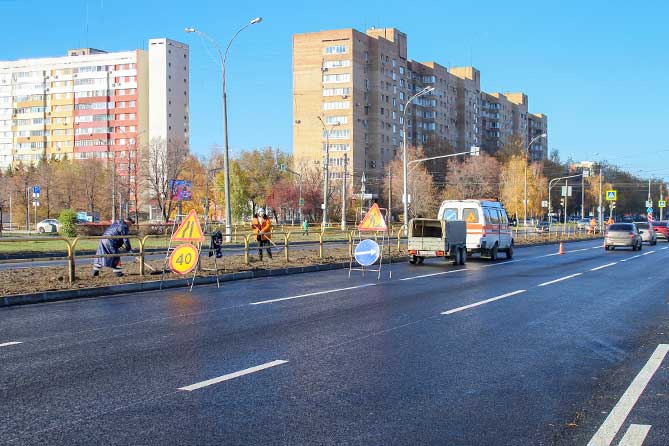 ремонт дороги на улице Фрунзе