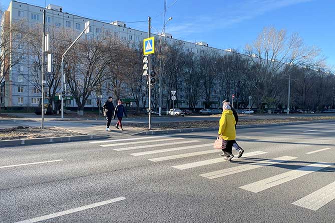 пешеходный переход на улице Фрунзе