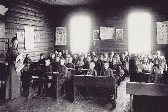 дети в приходской школе Ставрополя-на-Волге