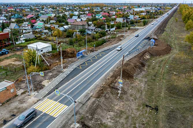 отремонтированная дорога Тольятти-Хрящевка