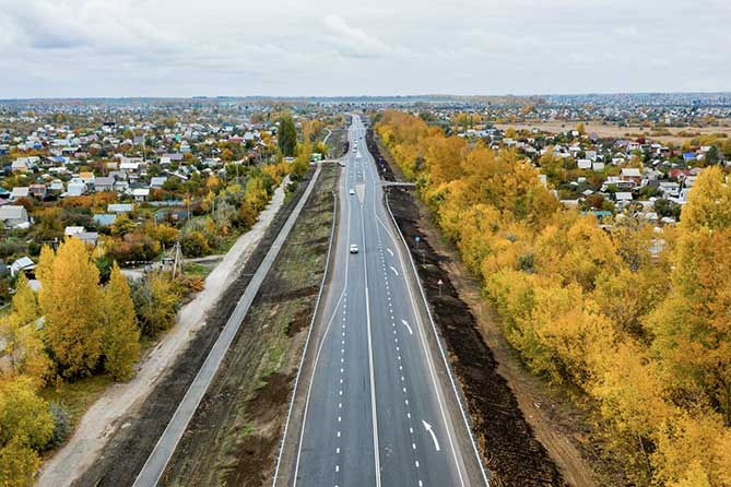 отремонтирванная дорога Тольятти-Ташелка