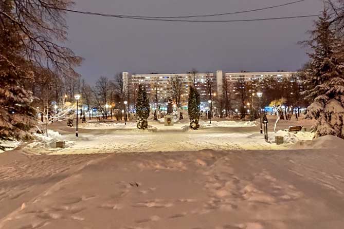 парк Победы зимой