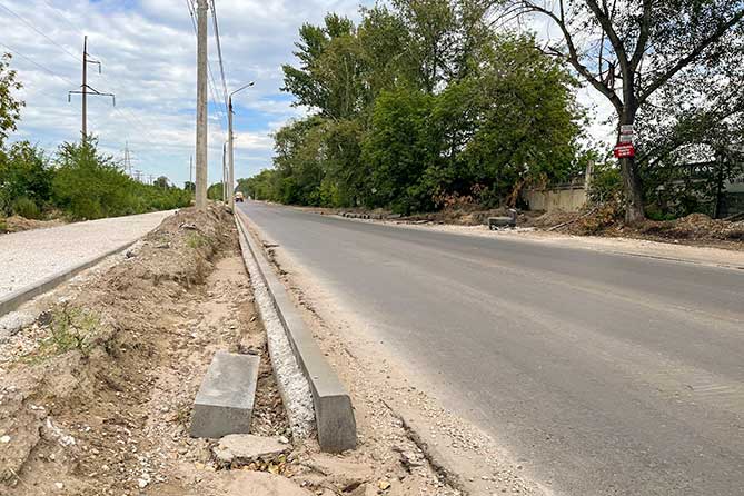 ремонт дороги на улице Никонова 27 июля 2022