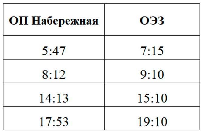 расписание автобуса 36в с 1 октября 2022 года