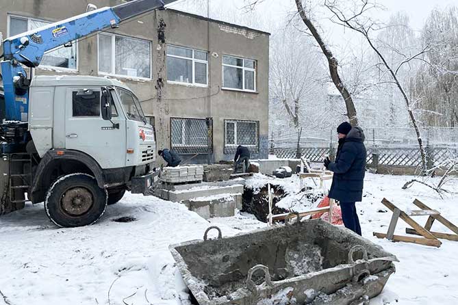 техника после перекладки теплосетей