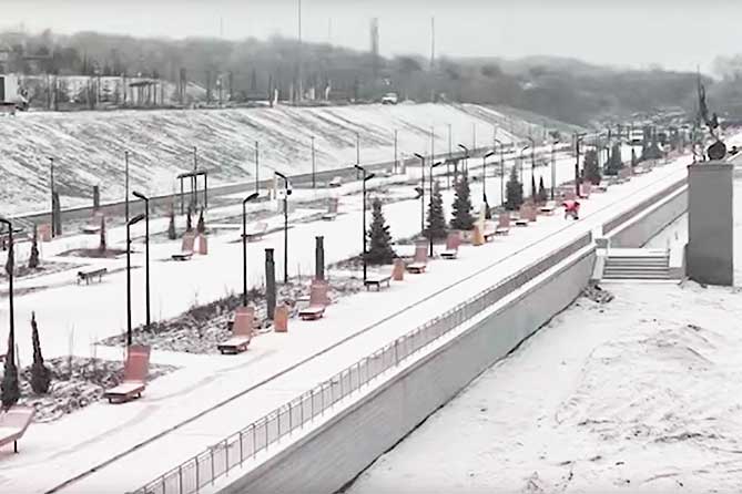 набережная Автозаводского района в декабре 2022