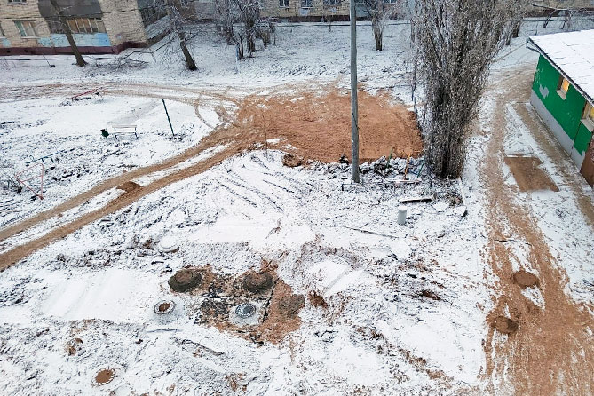 двор 26 квартала зимой