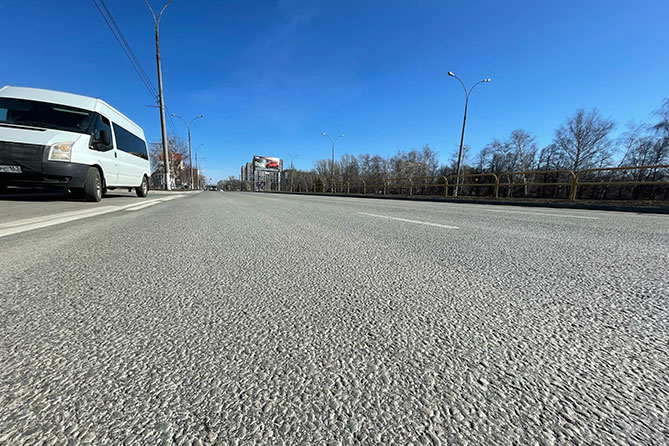 асфальтовое покрытие на улице Фрунзе