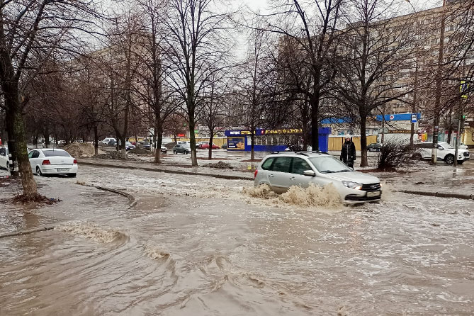 подтопление на улице Ворошилова