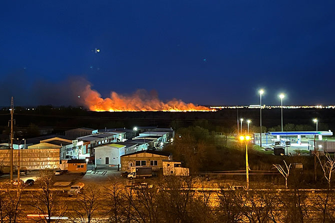 пожар за Московским проспектом