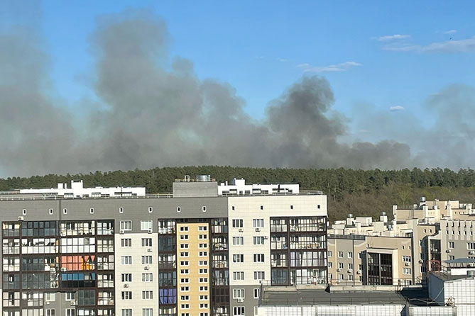 пожар лес дым 24-04-2023 пожар в лесу 24 апреля 2023 года