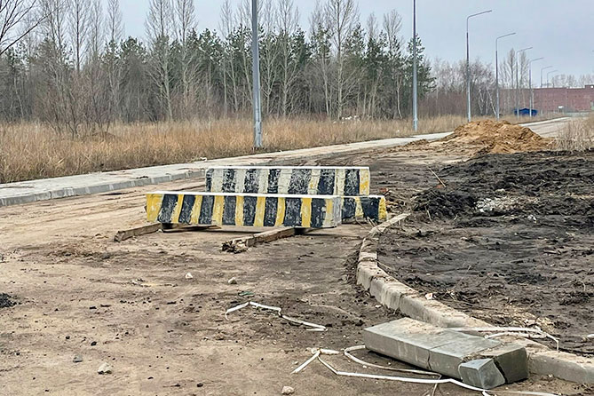 строительство дороги по улице Высоцкого