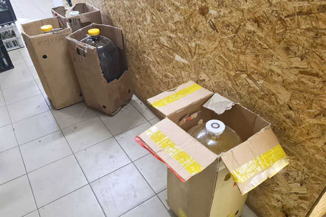 алкоголь в бутылях