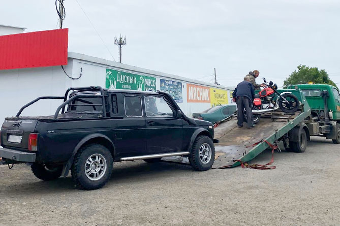 эвакуация мотоцикла