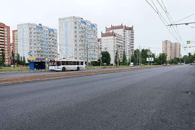 новый асфальт на улице Жукова