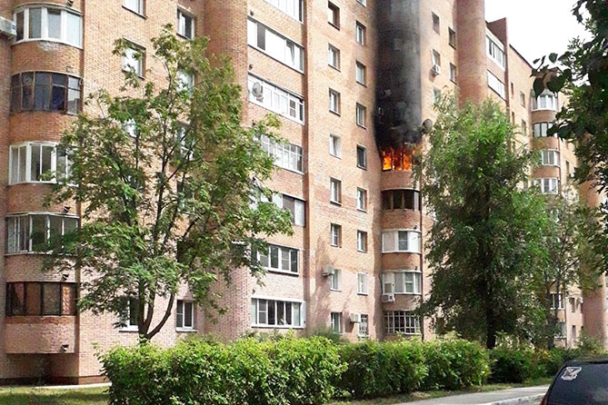 пожар в доме на улице Жукова