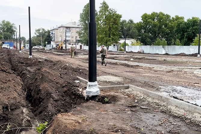 реконструкция центральной аллеи в парке